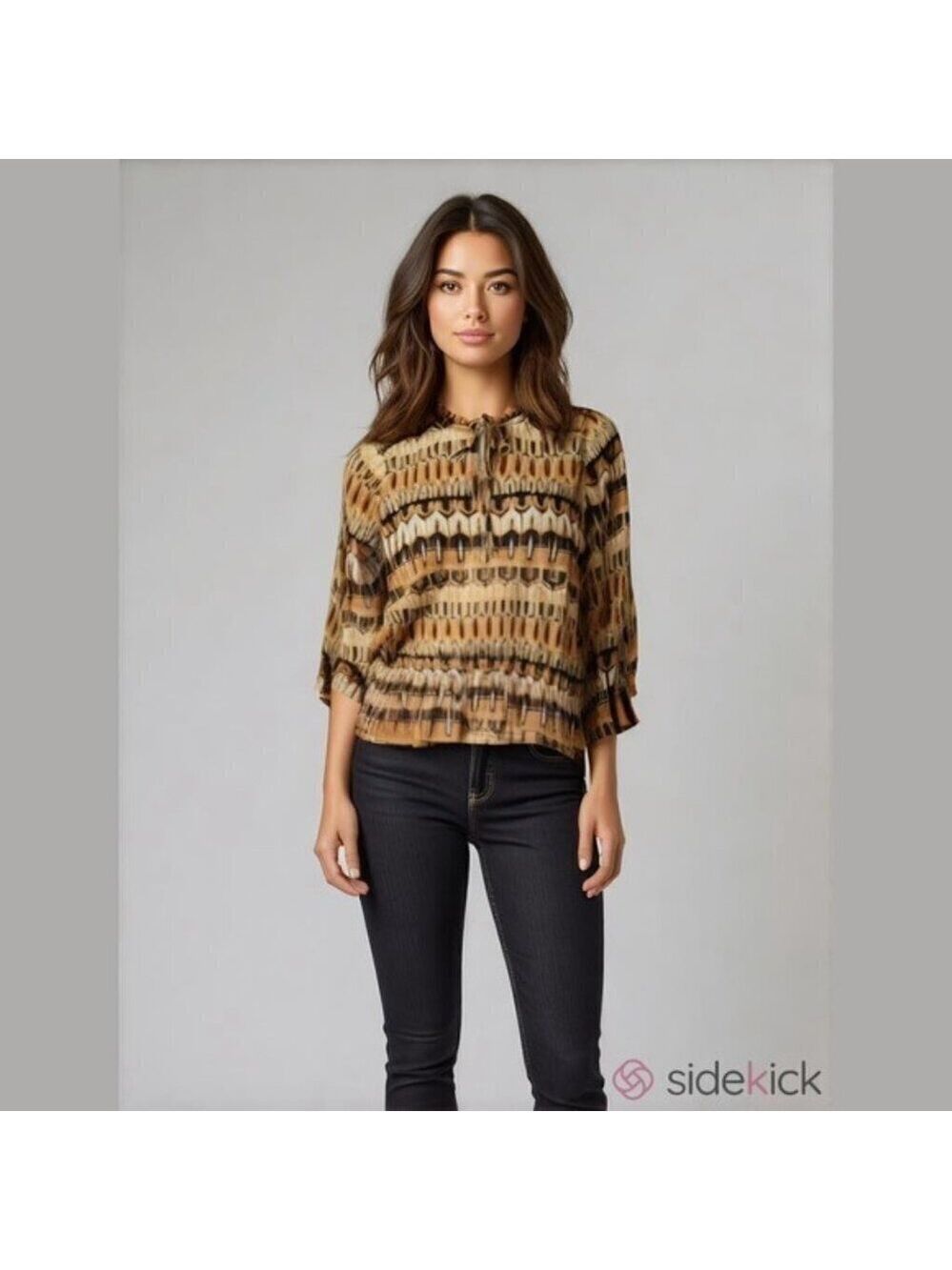 Apt 9 Peasant Blouson Top Small